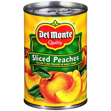Del Monte Del Monte Sliced In Heavy Syrup Yellow Cling Peach 15.25 oz. Can, PK12 2000841